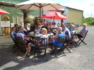 The ACG doing coffee in the sun