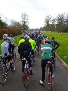 riders queued up