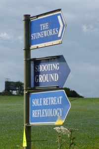 blue signs