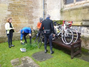 bikes on benches