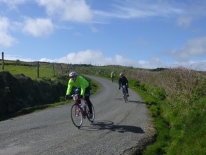 riders flying by