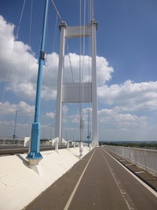 back over the pretty bridge