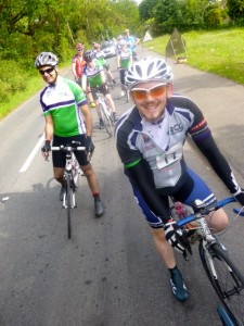 riders queuing at lights