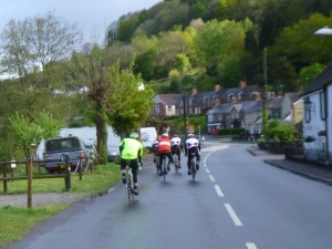 wet blurry riders