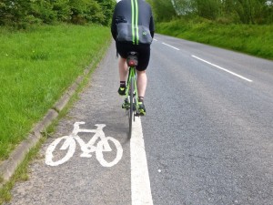 cycle lane close up