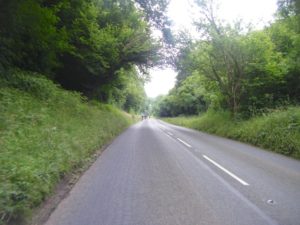 near the top of the Combe