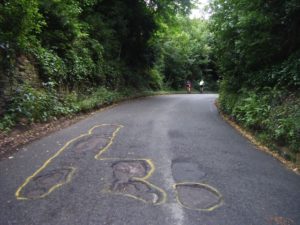 potholes marked out