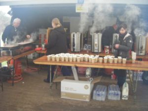 hot drinks lined up