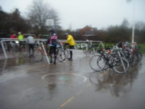 wet bikes waiting in hope